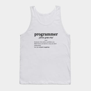 Definition of programmer (black) Tank Top